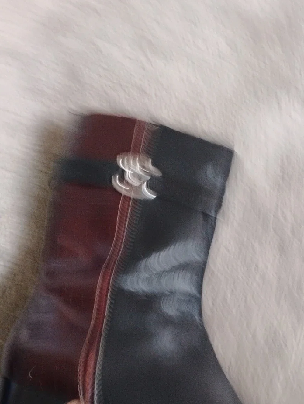 Brighton ..Gretel..Black and brown Croc-Accent Leather Ankle Boots. 7.5